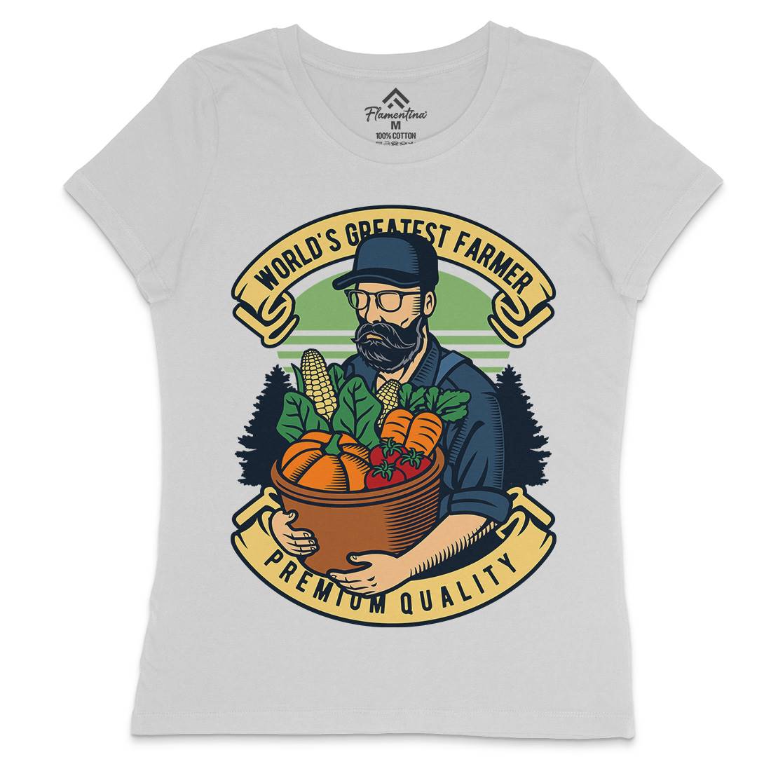 World Greatest Farmer Womens Crew Neck T-Shirt Work D599
