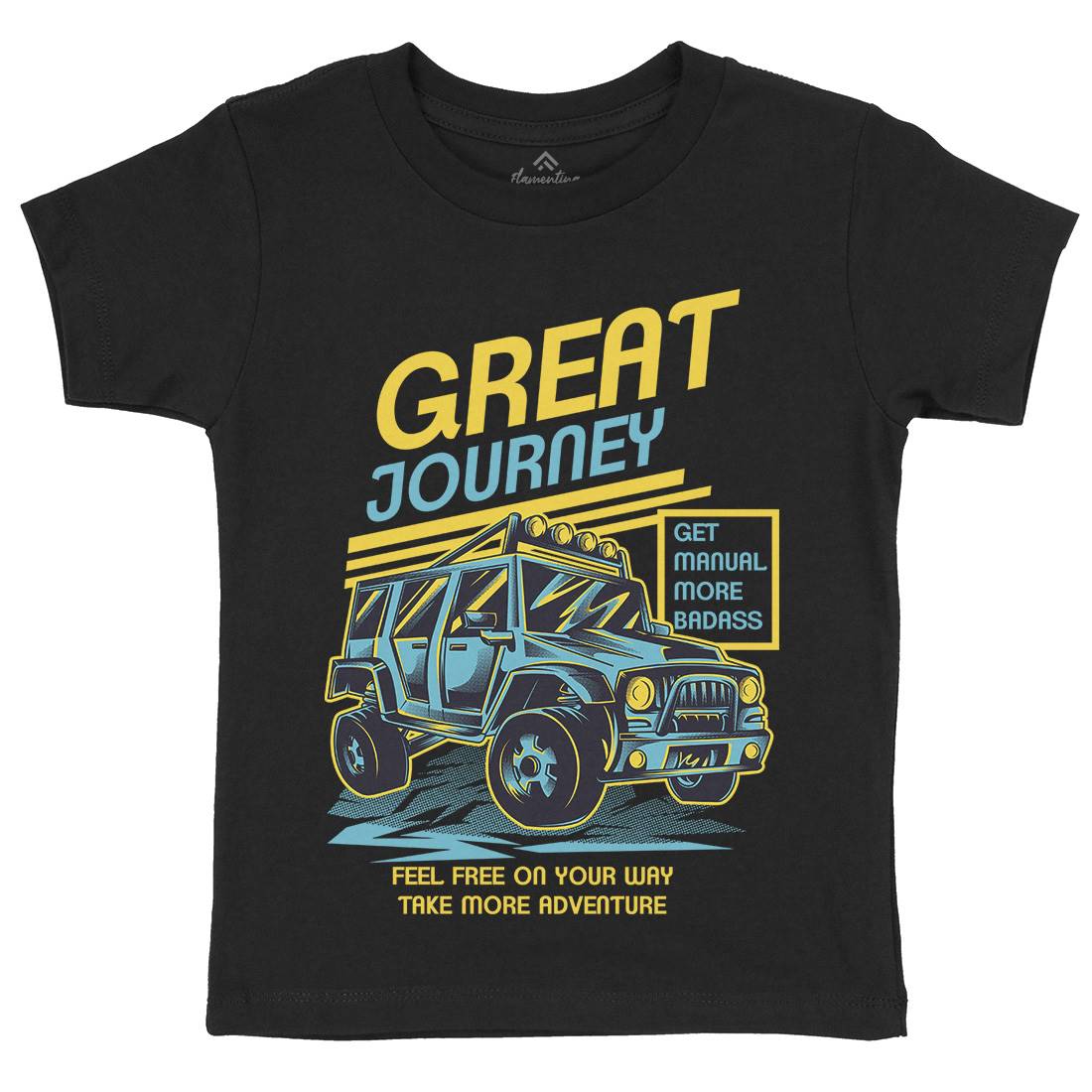 Great Journey Kids Organic Crew Neck T-Shirt Cars D600