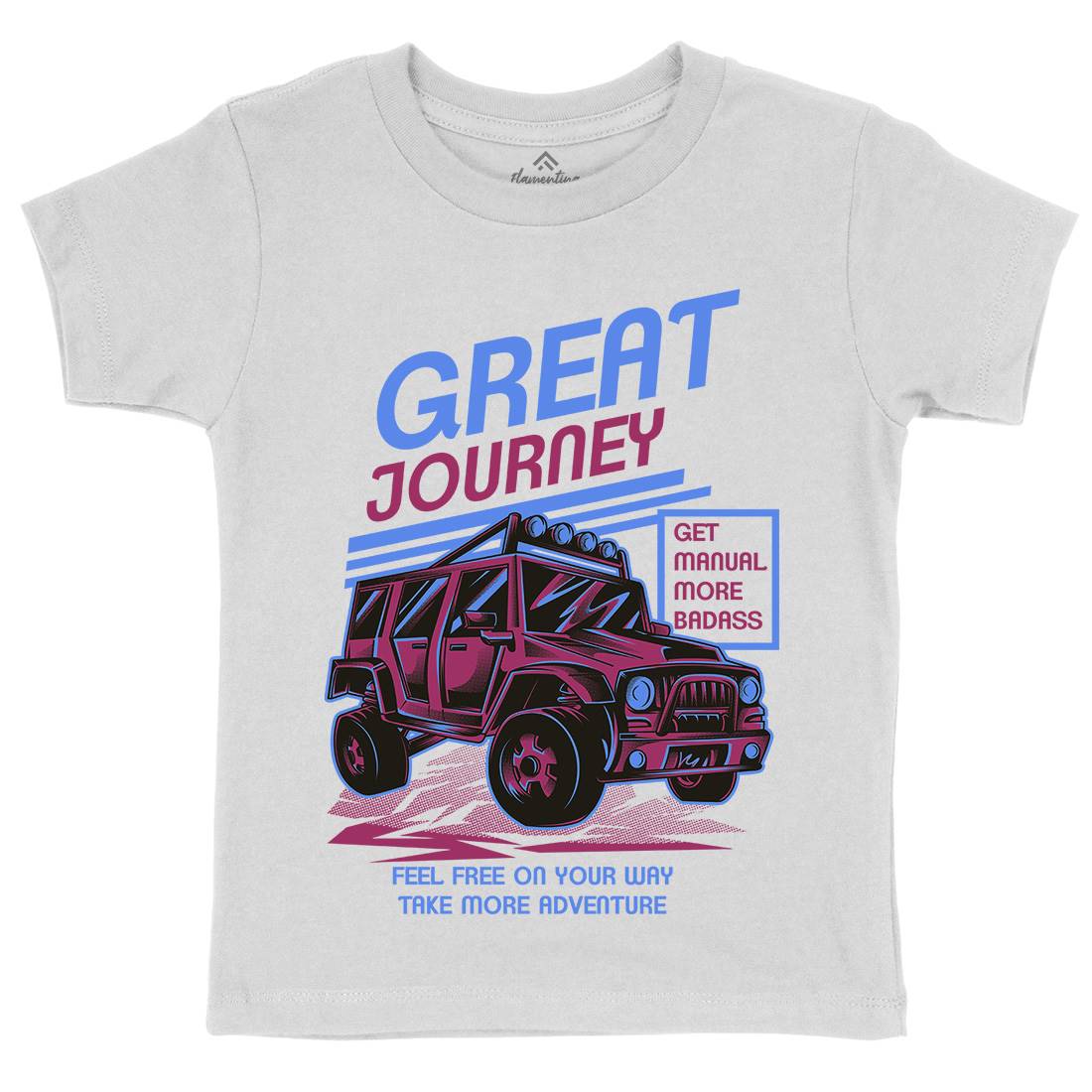 Great Journey Kids Organic Crew Neck T-Shirt Cars D600