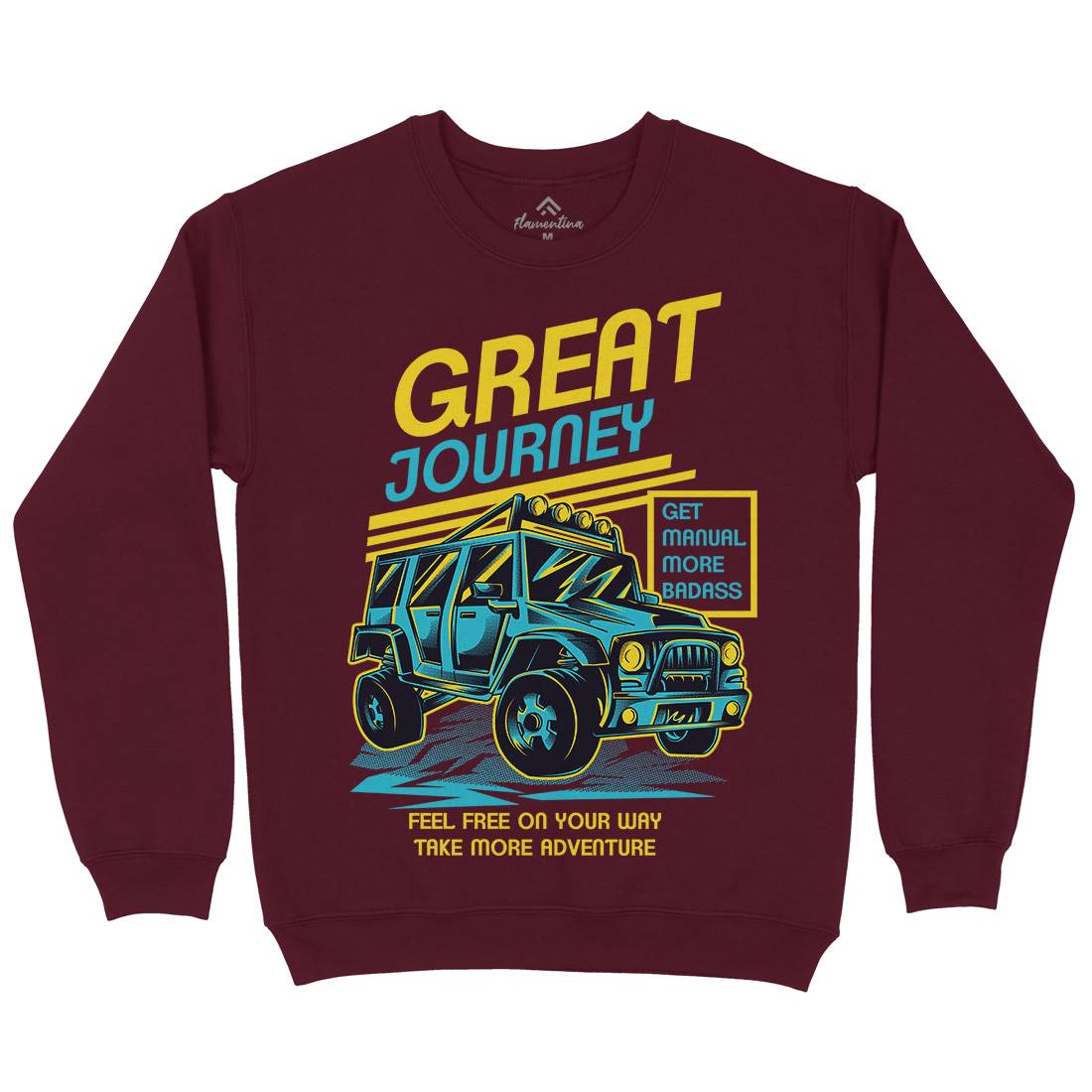 Great Journey Mens Crew Neck Sweatshirt Cars D600