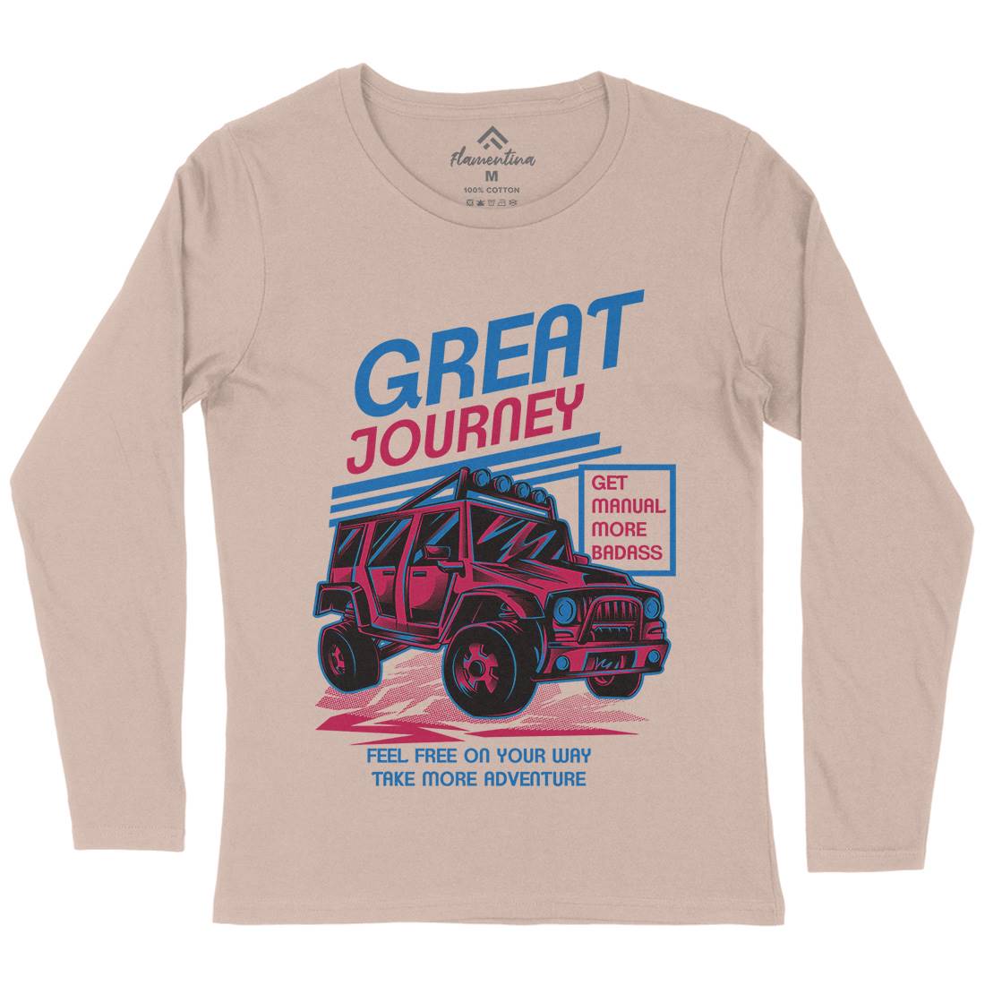 Great Journey Womens Long Sleeve T-Shirt Cars D600