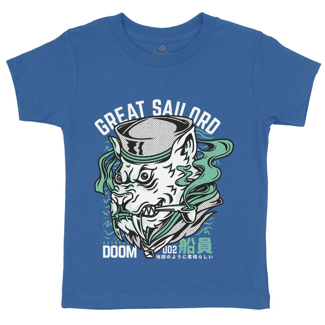 Great Sailord Kids Crew Neck T-Shirt Navy D601