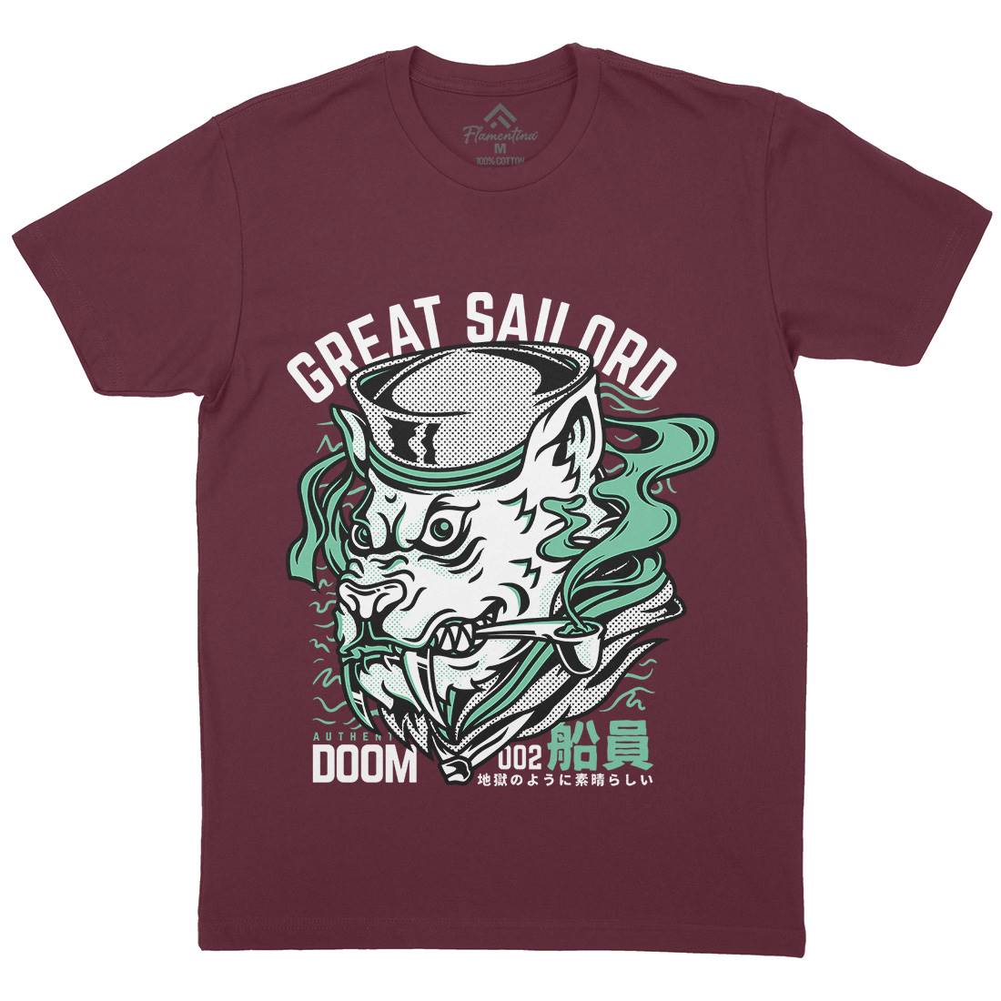 Great Sailord Mens Crew Neck T-Shirt Navy D601