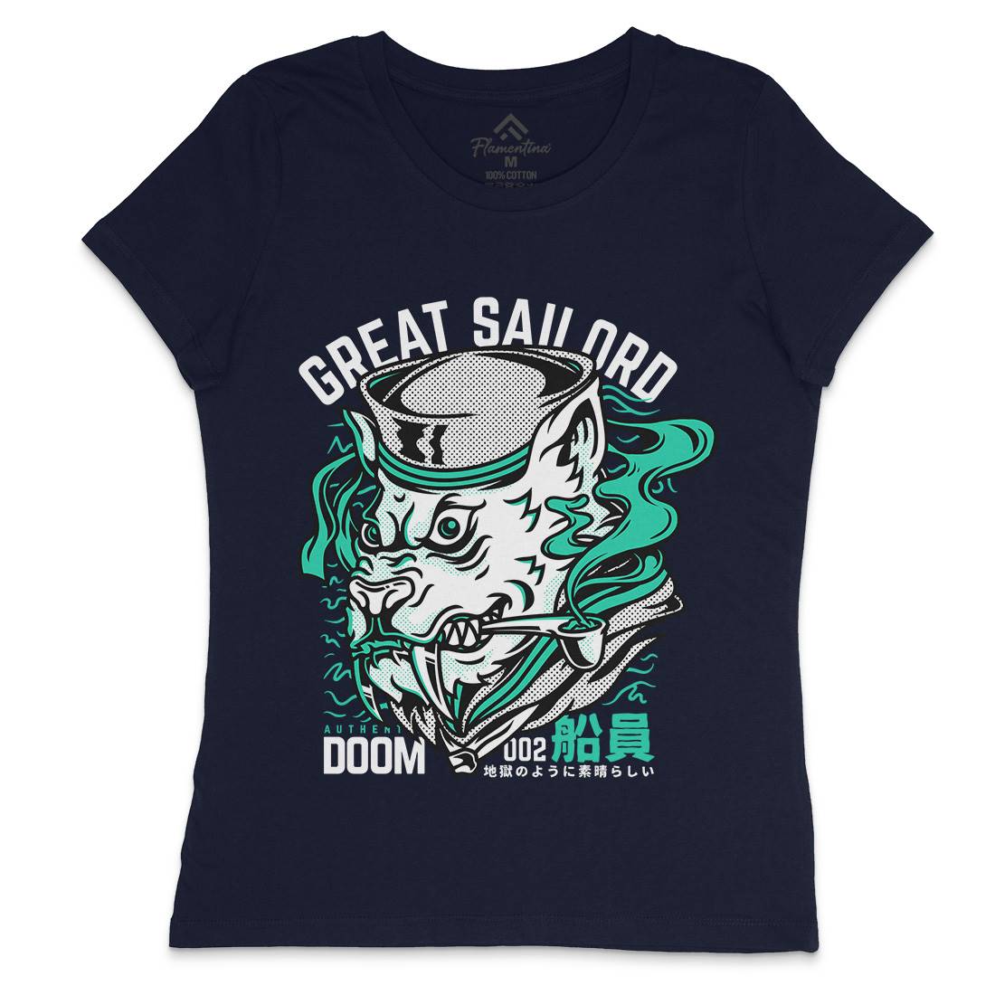 Great Sailord Womens Crew Neck T-Shirt Navy D601