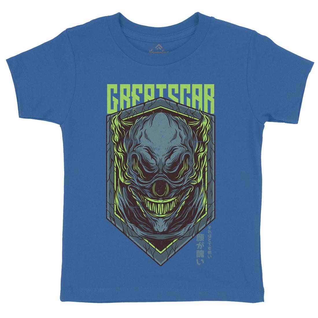 Great Scar Kids Crew Neck T-Shirt Horror D602