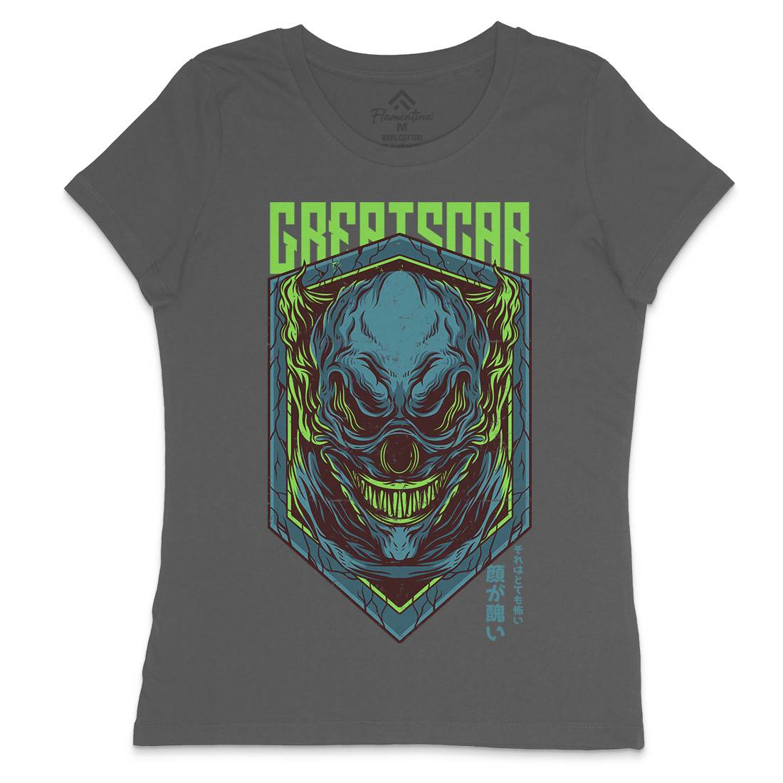 Great Scar Womens Crew Neck T-Shirt Horror D602