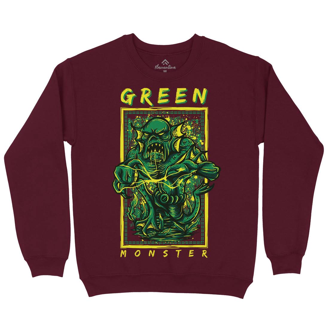 Green Monster Kids Crew Neck Sweatshirt Horror D603