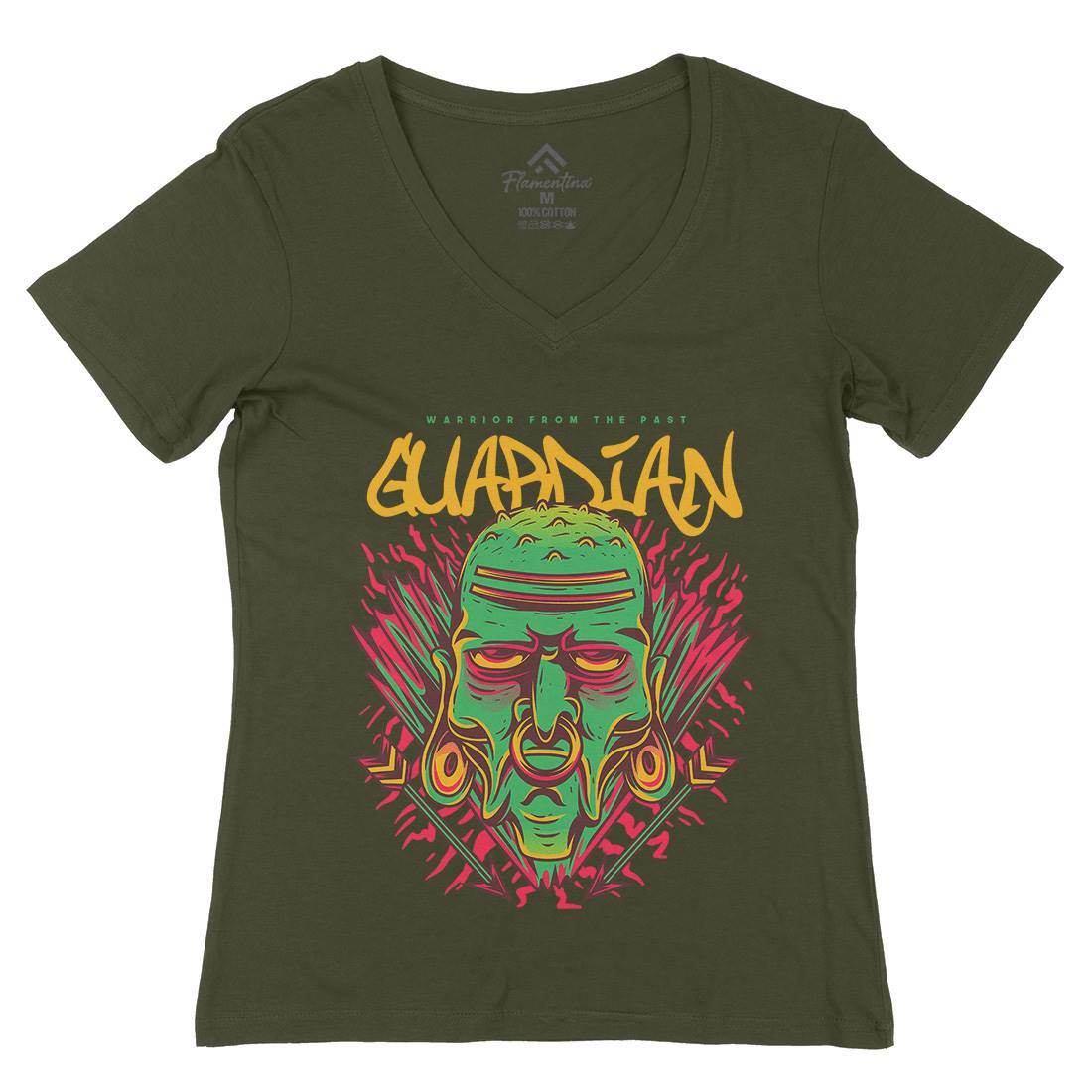 Guardian Womens Organic V-Neck T-Shirt Warriors D604