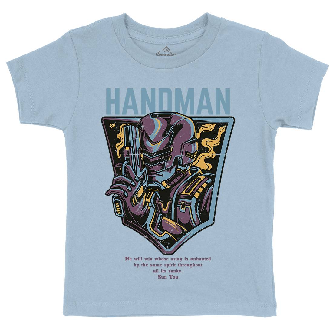 Handman Kids Organic Crew Neck T-Shirt Space D605