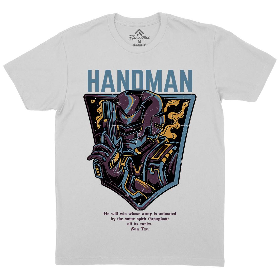 Handman Mens Crew Neck T-Shirt Space D605