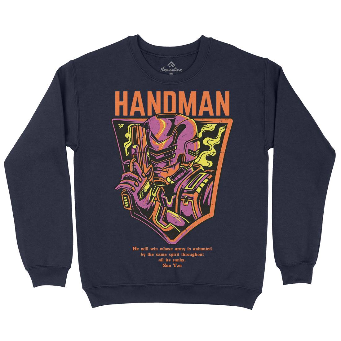 Handman Mens Crew Neck Sweatshirt Space D605
