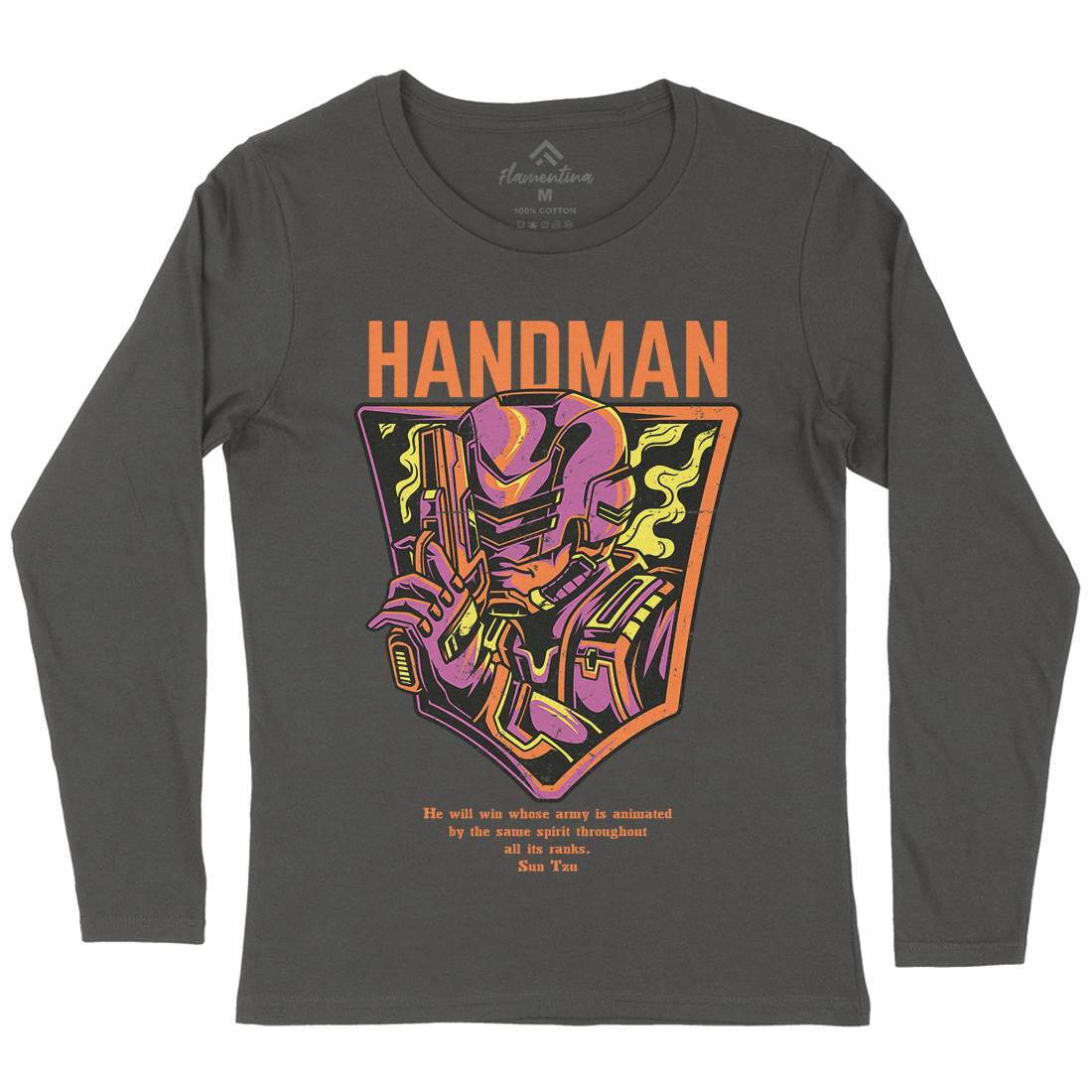 Handman Womens Long Sleeve T-Shirt Space D605