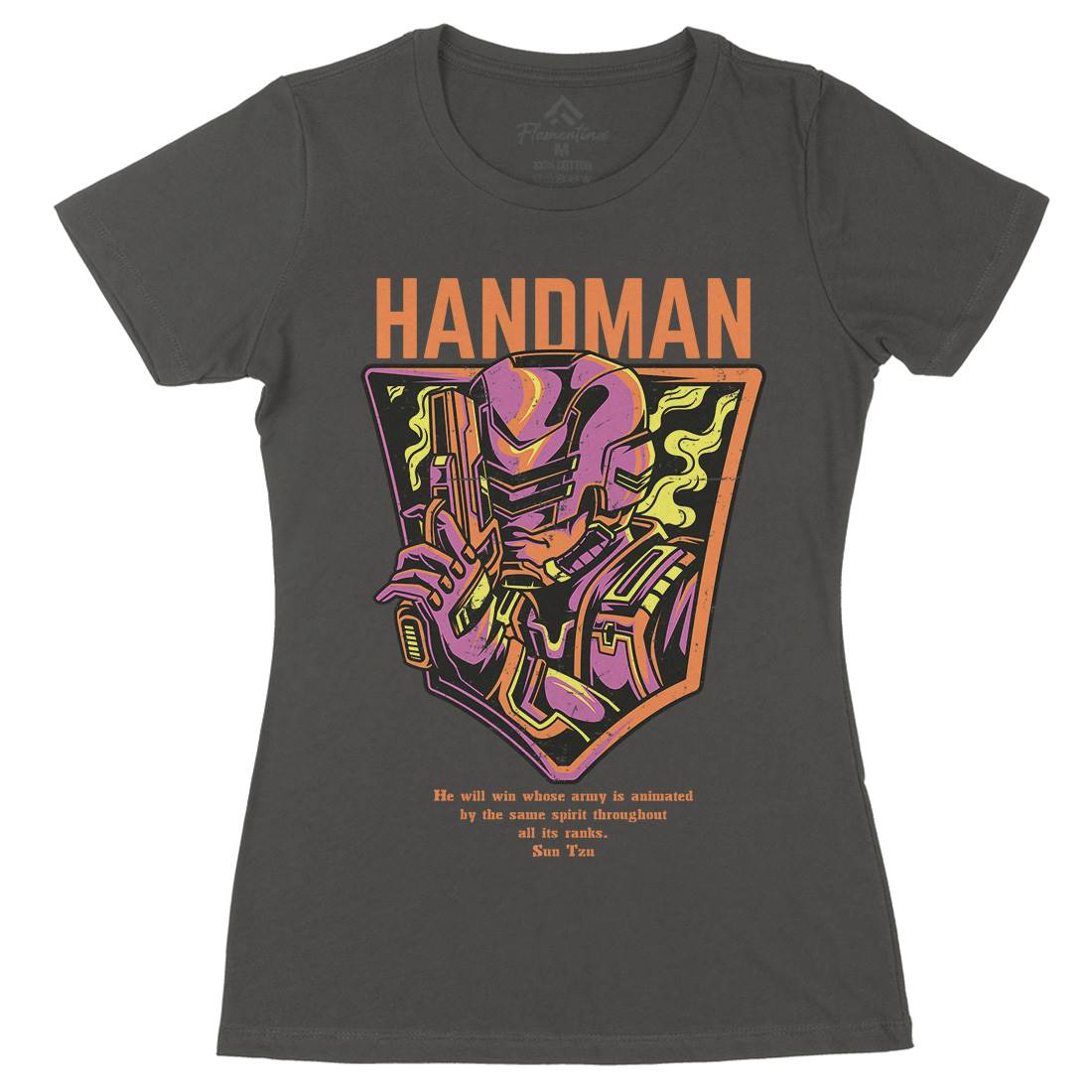 Handman Womens Organic Crew Neck T-Shirt Space D605