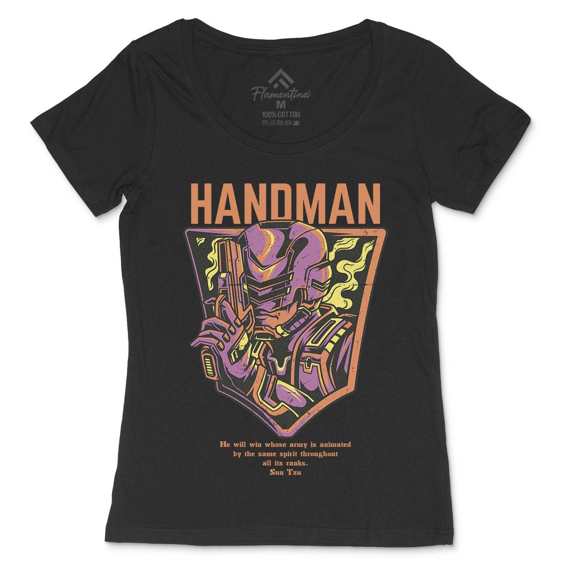 Handman Womens Scoop Neck T-Shirt Space D605
