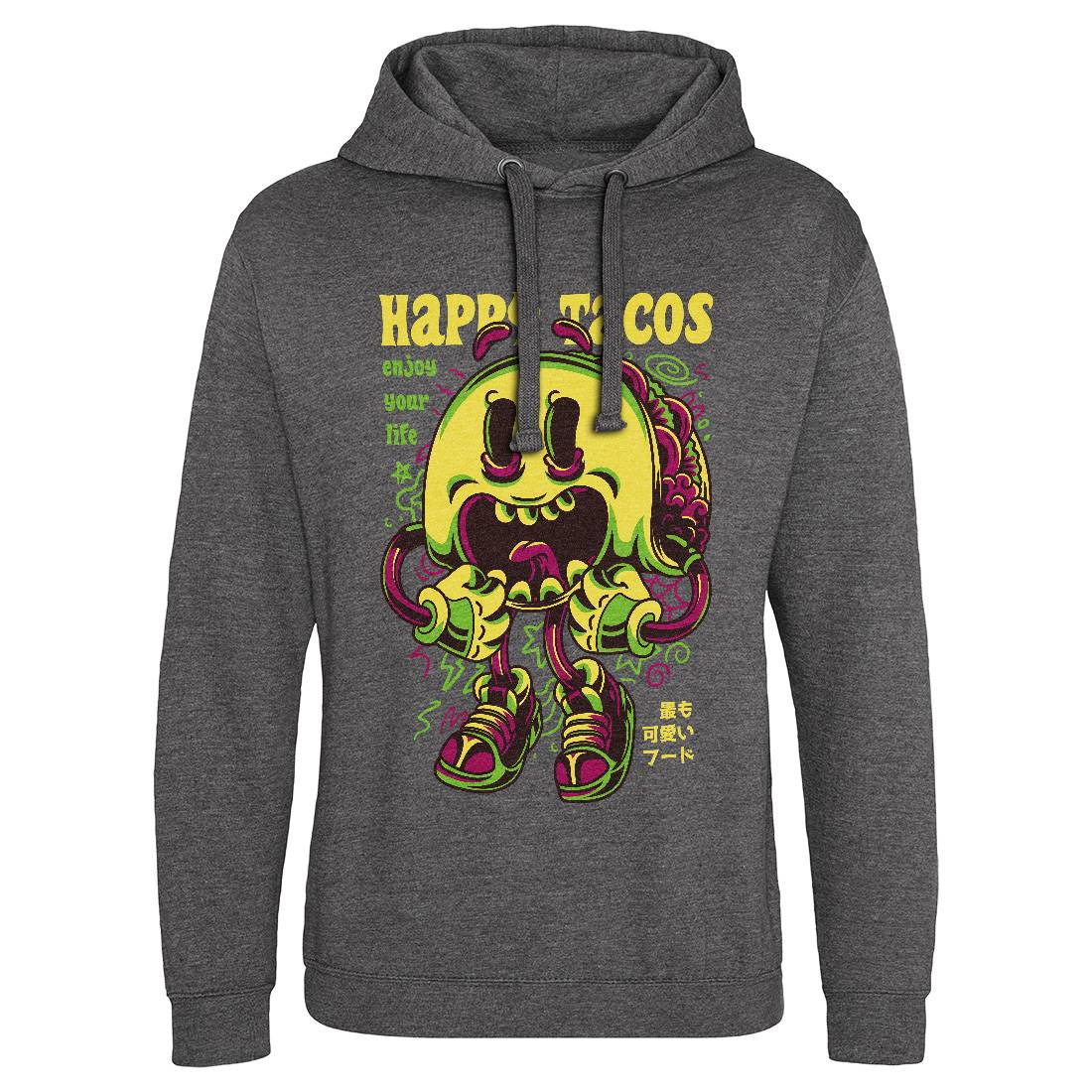 Happy Tacos Mens Hoodie Without Pocket Food D607
