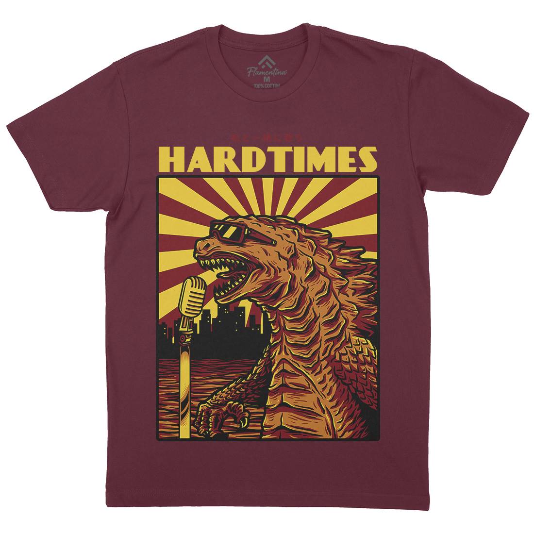 Hard Times Mens Crew Neck T-Shirt Horror D608