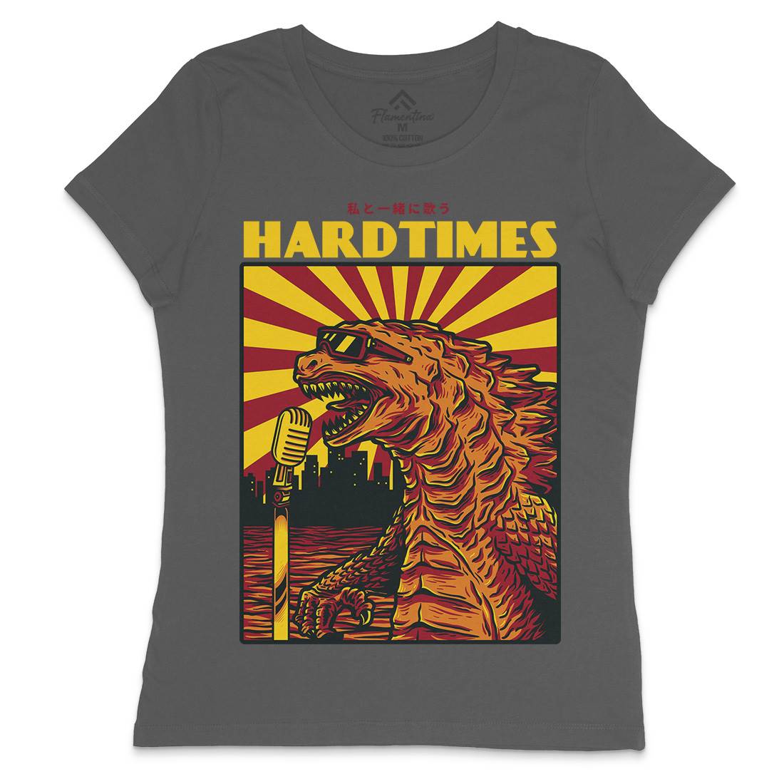 Hard Times Womens Crew Neck T-Shirt Horror D608