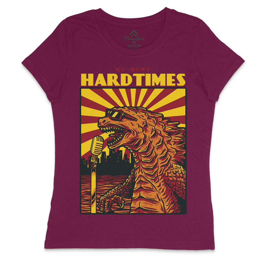 Hard Times Womens Crew Neck T-Shirt Horror D608