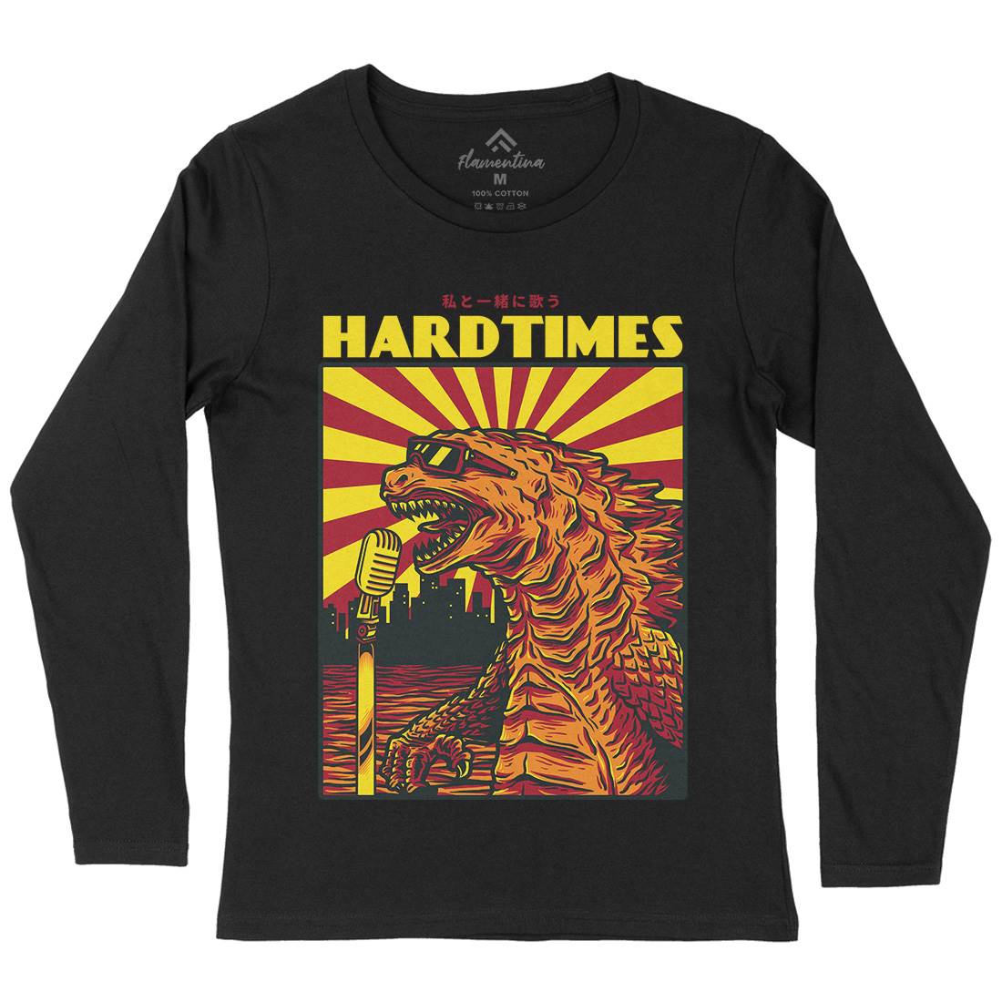 Hard Times Womens Long Sleeve T-Shirt Horror D608