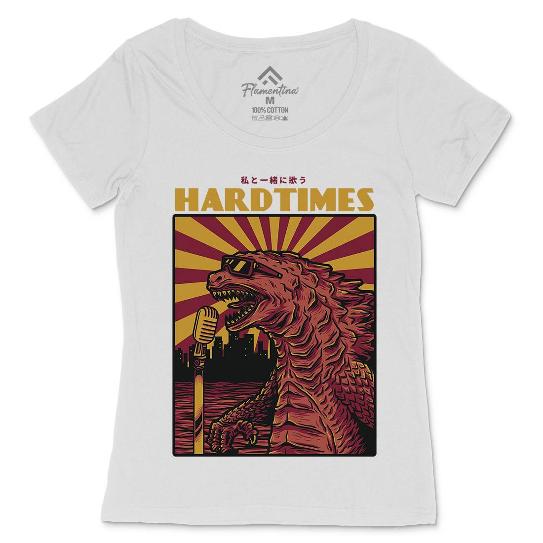 Hard Times Womens Scoop Neck T-Shirt Horror D608