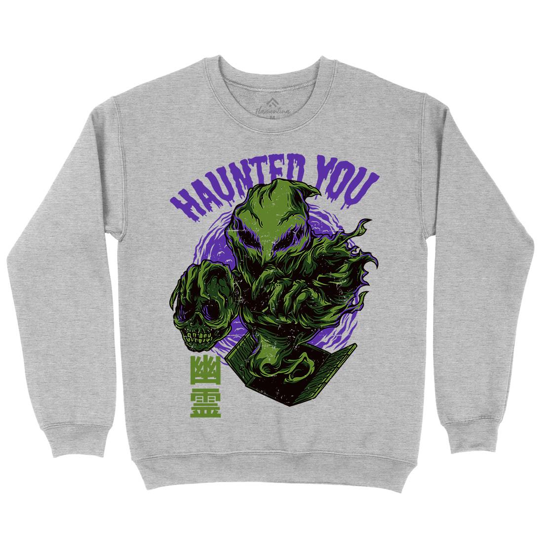 Haunted You Mens Crew Neck Sweatshirt Horror D609
