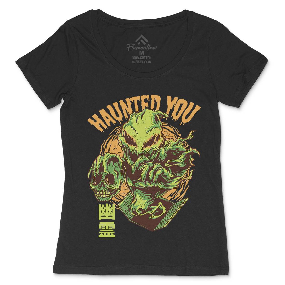 Haunted You Womens Scoop Neck T-Shirt Horror D609