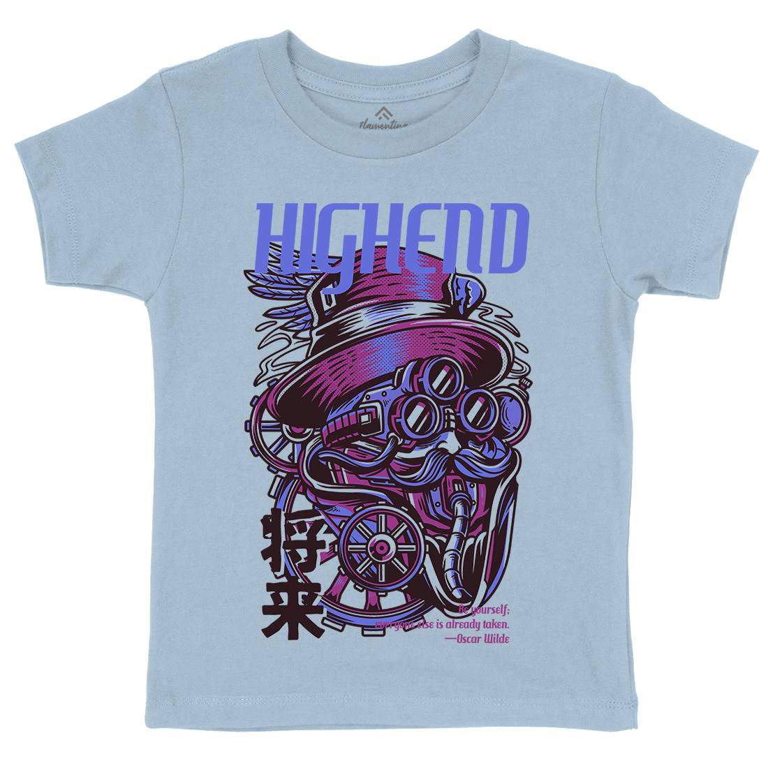 High End Kids Crew Neck T-Shirt Steampunk D610