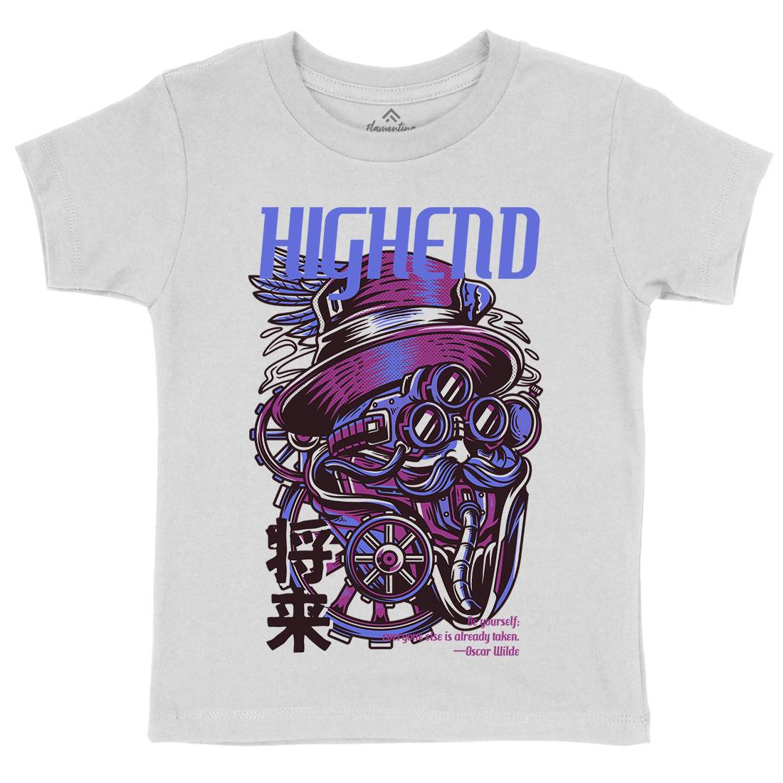 High End Kids Crew Neck T-Shirt Steampunk D610