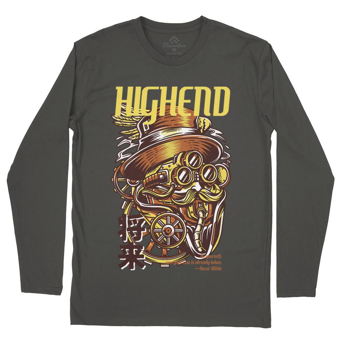 High End Mens Long Sleeve T-Shirt Steampunk D610
