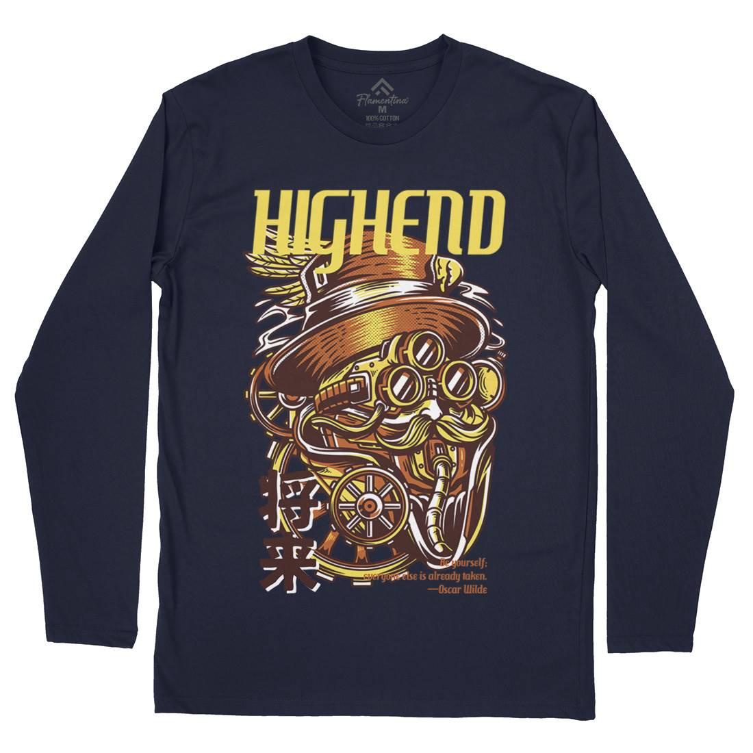 High End Mens Long Sleeve T-Shirt Steampunk D610