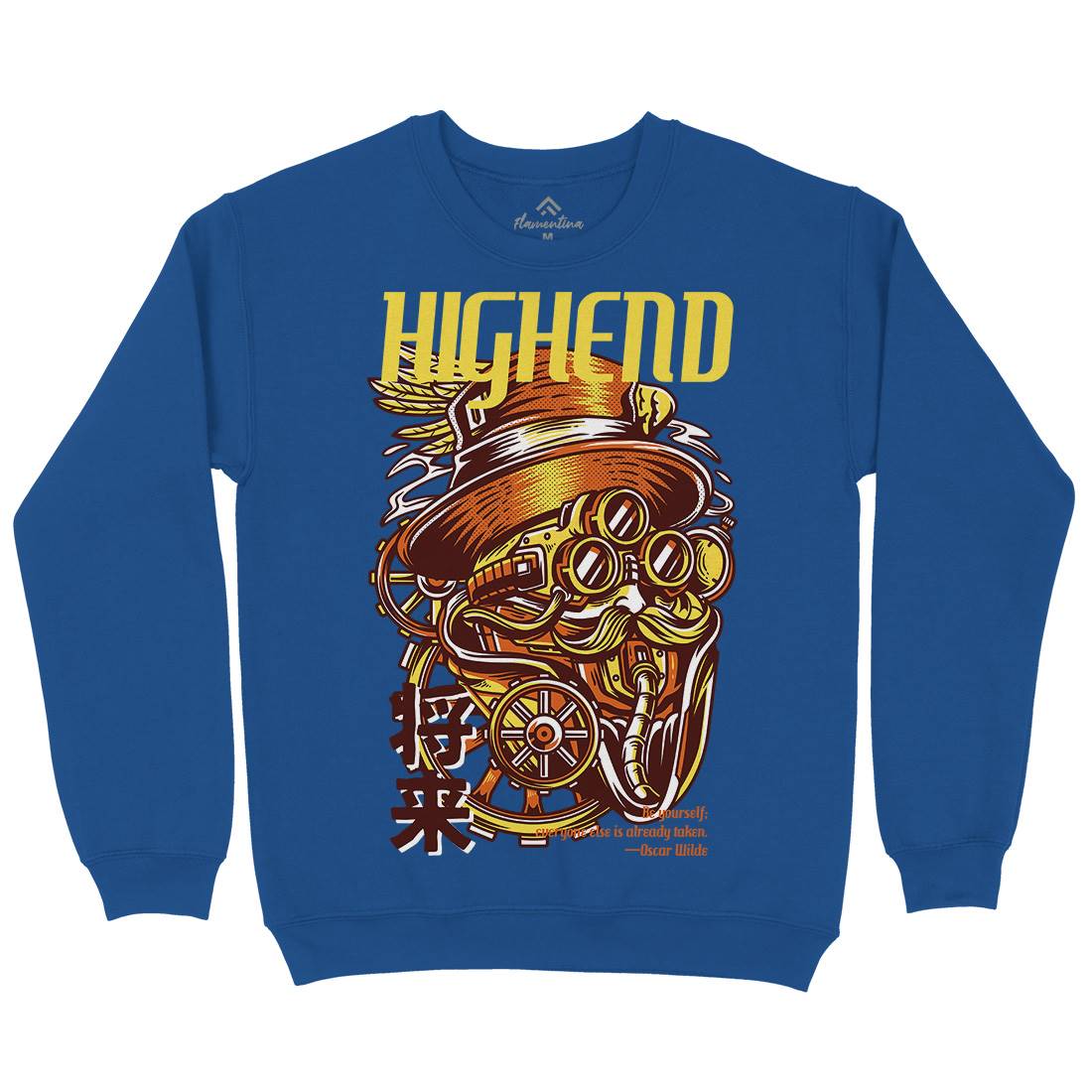 High End Mens Crew Neck Sweatshirt Steampunk D610