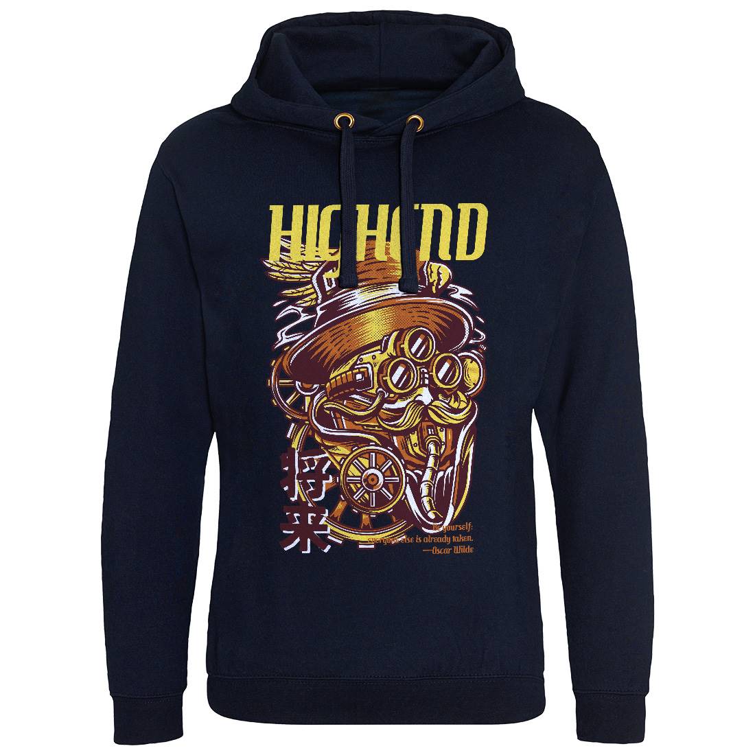 High End Mens Hoodie Without Pocket Steampunk D610