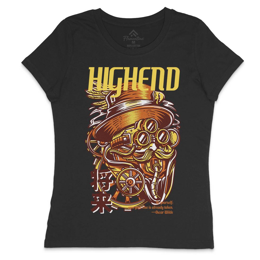 High End Womens Crew Neck T-Shirt Steampunk D610