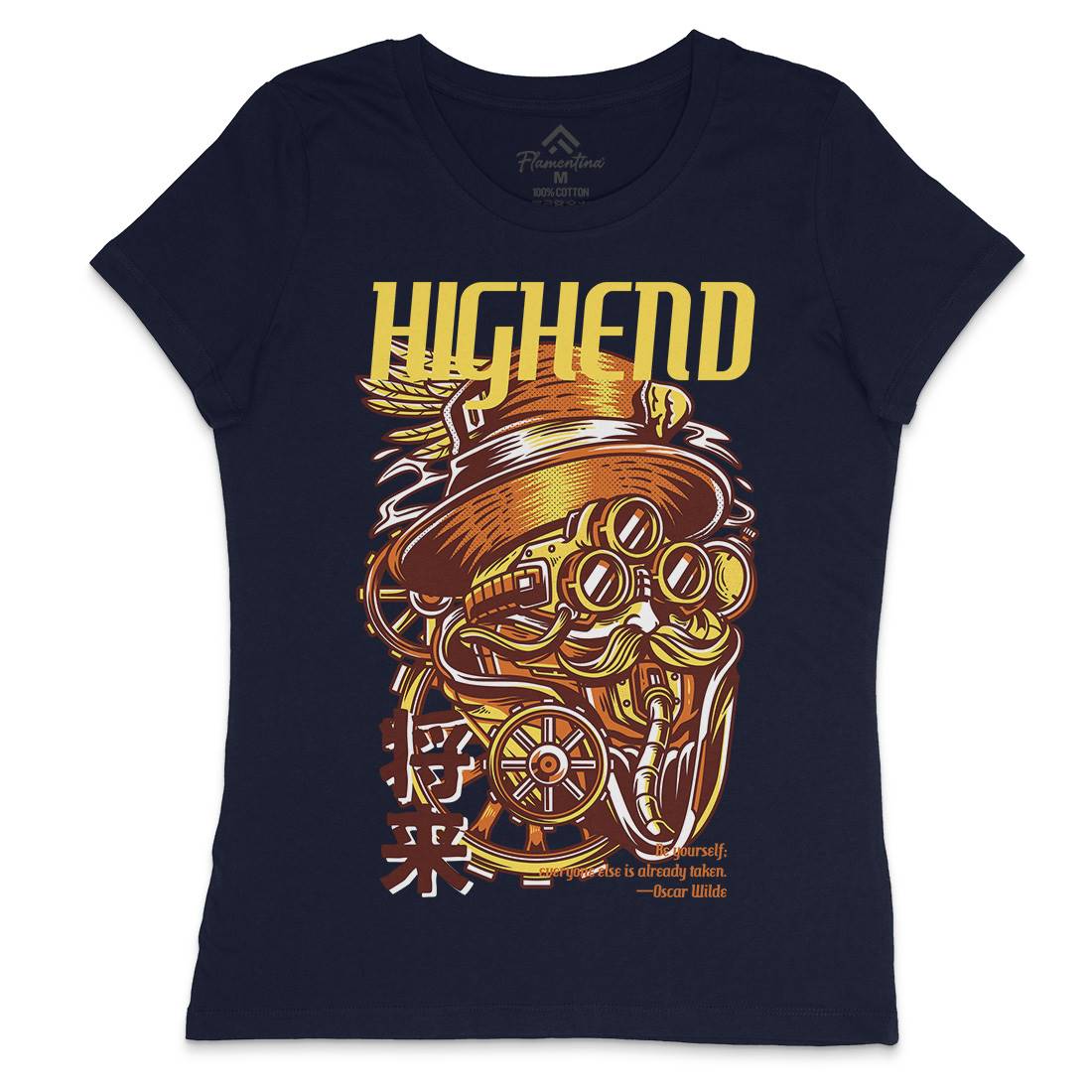 High End Womens Crew Neck T-Shirt Steampunk D610