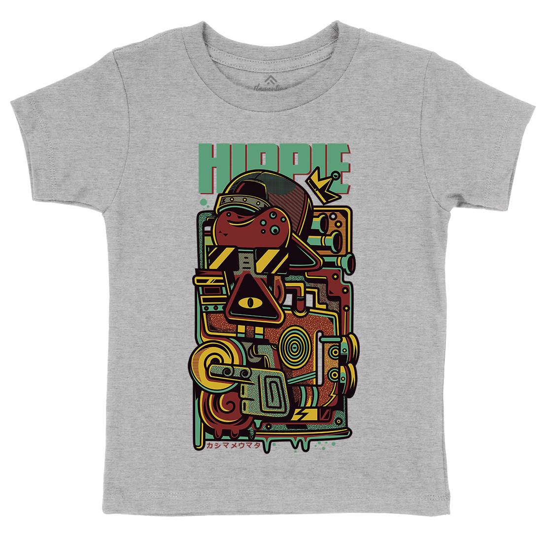 Hippie Kids Crew Neck T-Shirt Space D611