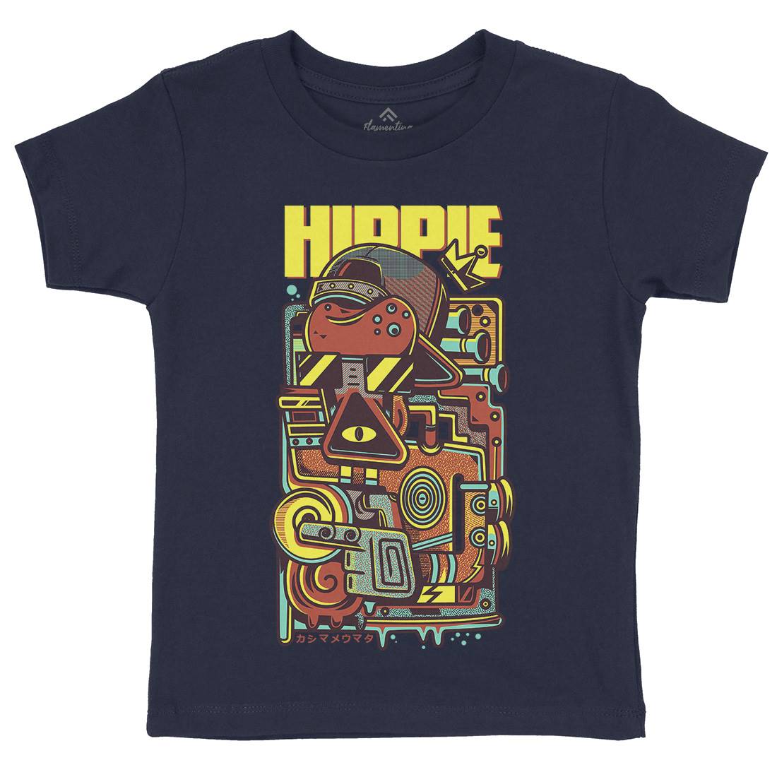 Hippie Kids Organic Crew Neck T-Shirt Space D611