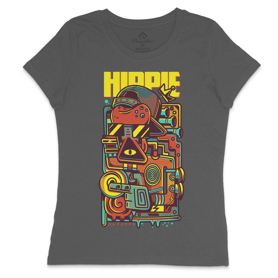 Hippie Womens Crew Neck T-Shirt Space D611