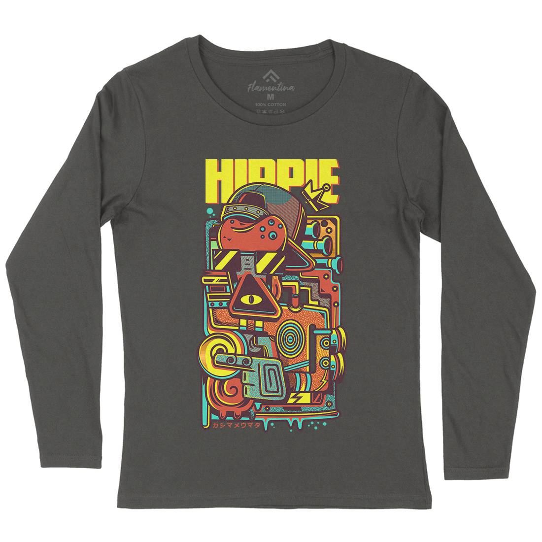 Hippie Womens Long Sleeve T-Shirt Space D611
