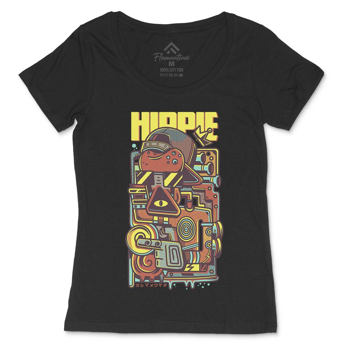 Hippie Womens Scoop Neck T-Shirt Space D611