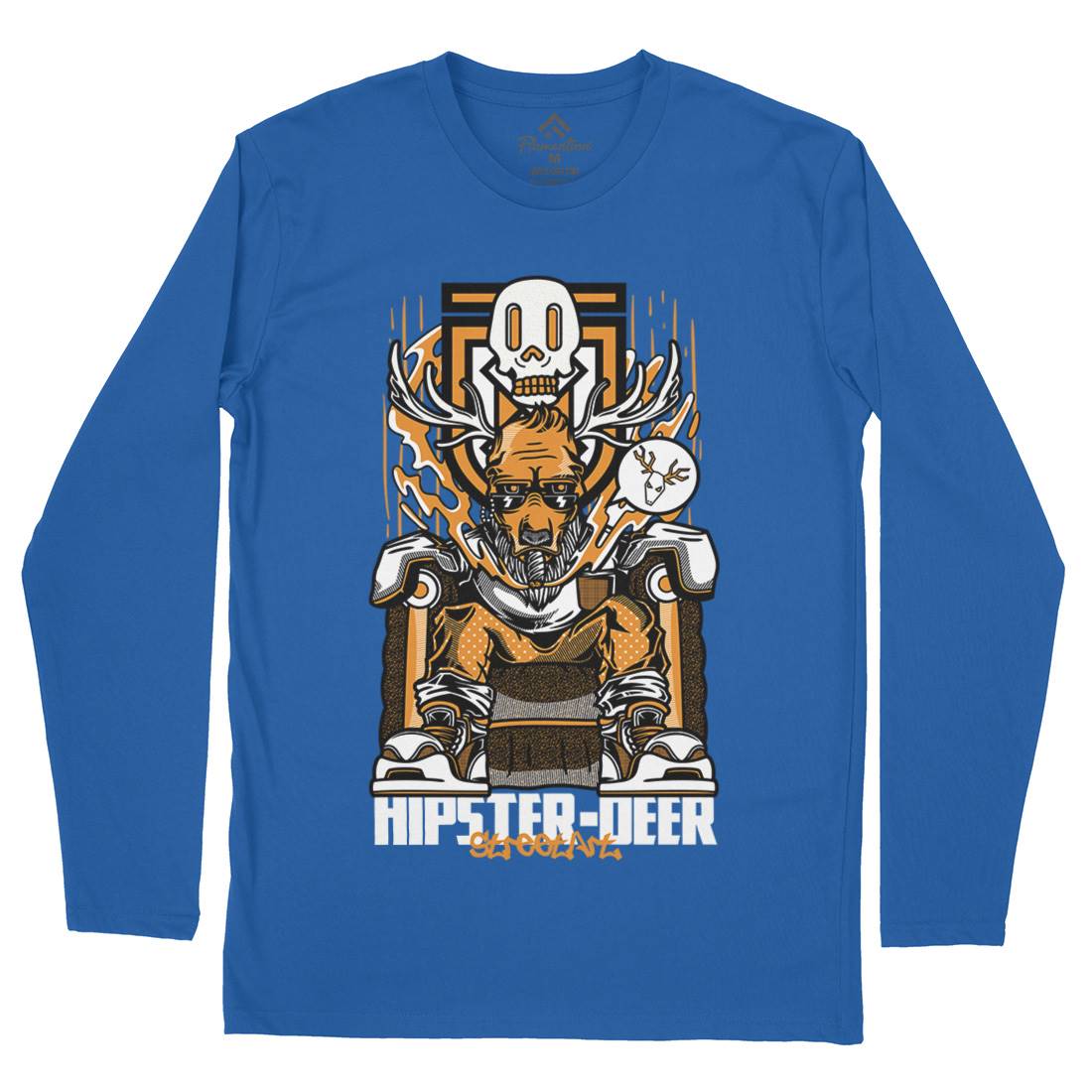 Hipster Deer Mens Long Sleeve T-Shirt Animals D612