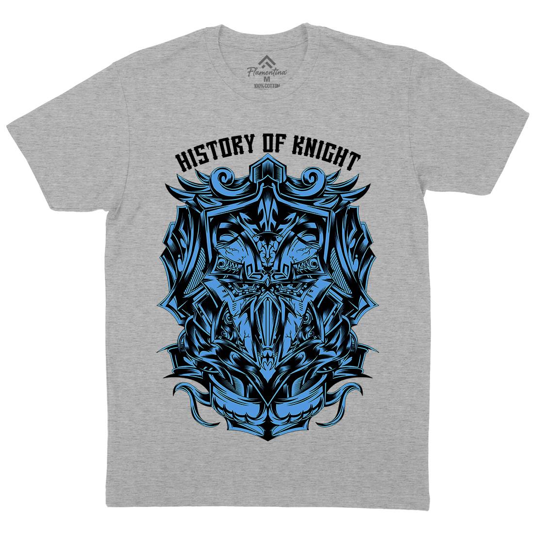 History Of Knight Mens Crew Neck T-Shirt Warriors D613