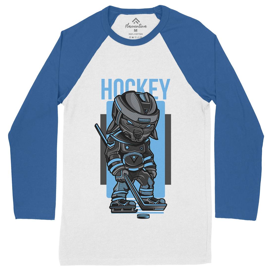 Hockey Mens Long Sleeve Baseball T-Shirt Sport D614