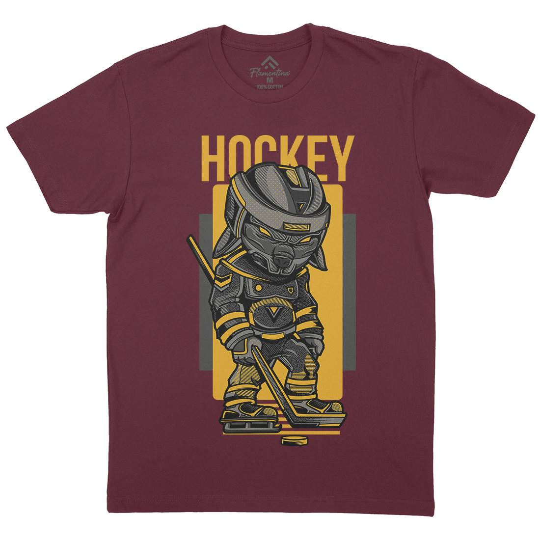 Hockey Mens Crew Neck T-Shirt Sport D614