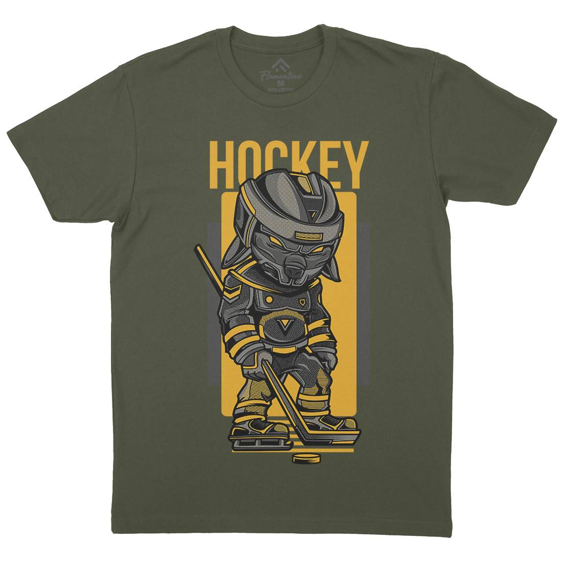 Hockey Mens Crew Neck T-Shirt Sport D614