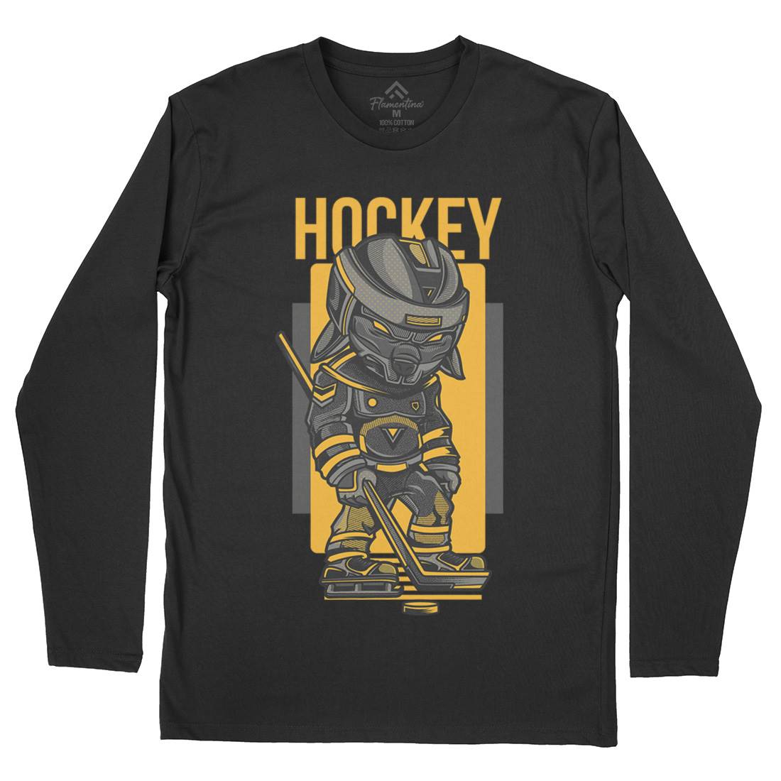 Hockey Mens Long Sleeve T-Shirt Sport D614