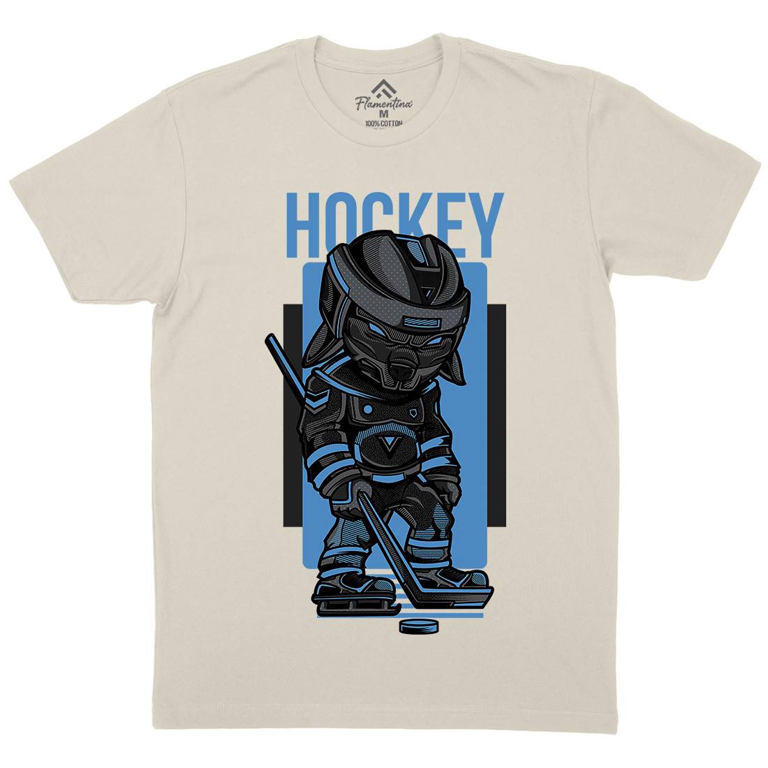 Hockey Mens Organic Crew Neck T-Shirt Sport D614