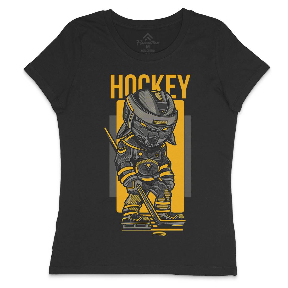 Hockey Womens Crew Neck T-Shirt Sport D614