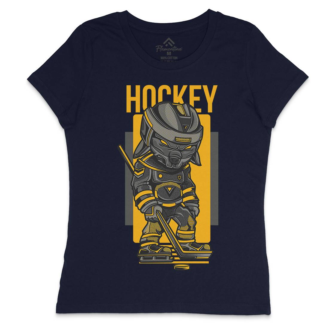 Hockey Womens Crew Neck T-Shirt Sport D614