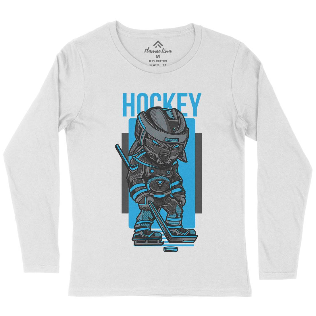 Hockey Womens Long Sleeve T-Shirt Sport D614