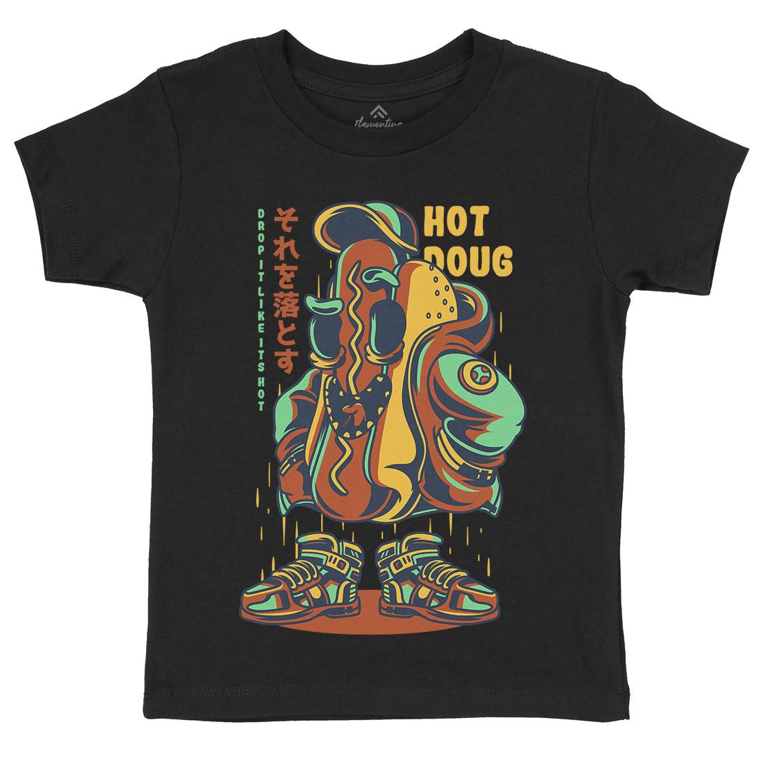 Hot Dough Kids Crew Neck T-Shirt Food D615